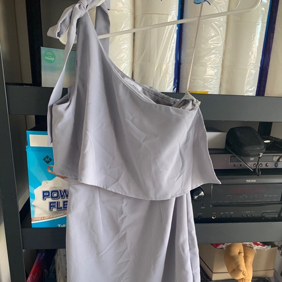 Superdown one shoulder gray/blue mini dress - Picture 5 of 5